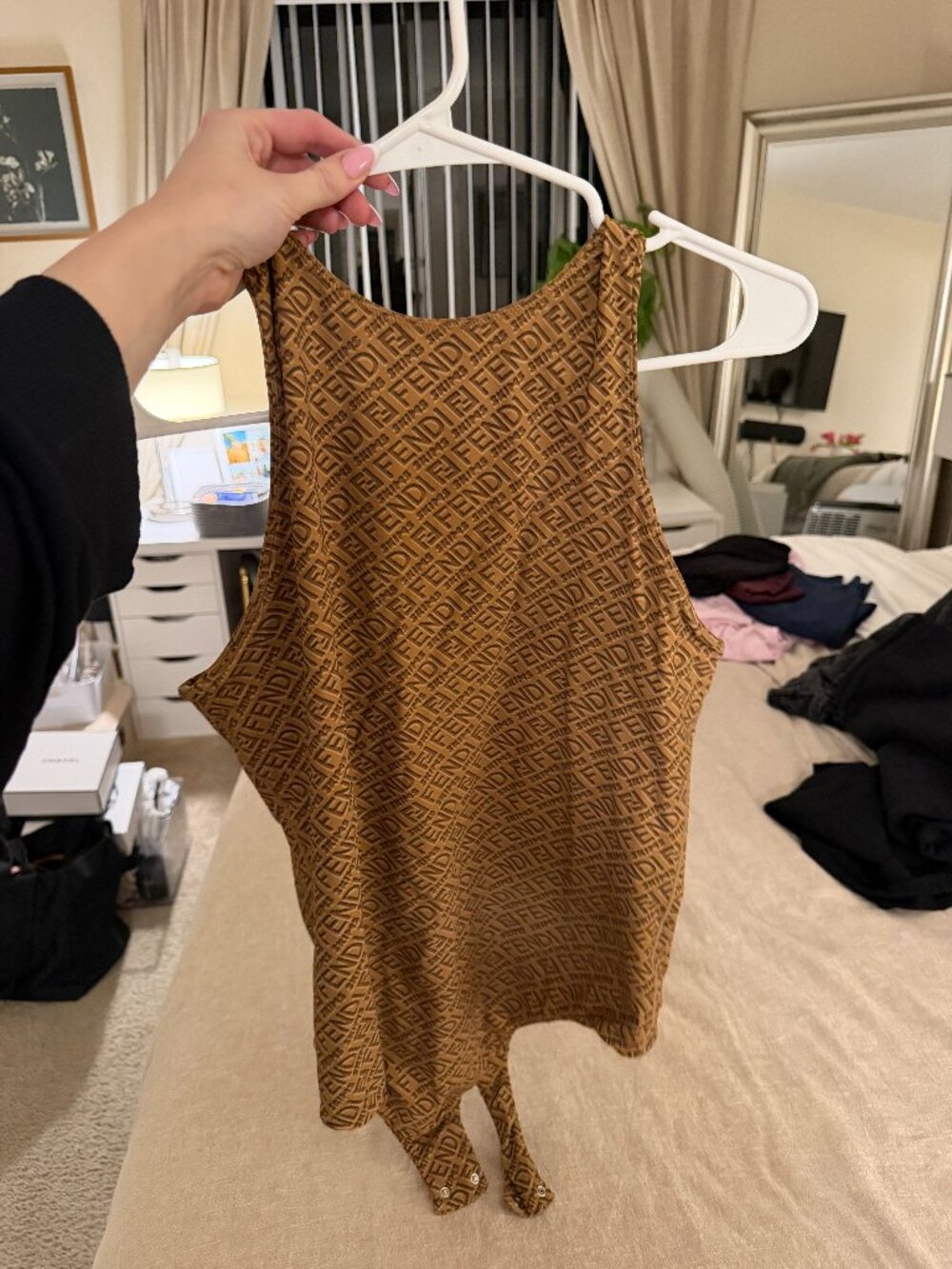 Fendi Skims Monogram Bodysuit – Brown | Size XL - Picture 3 of 5